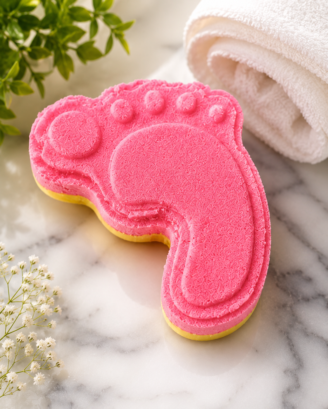 BABY FOOT PRINT BATH BOMB