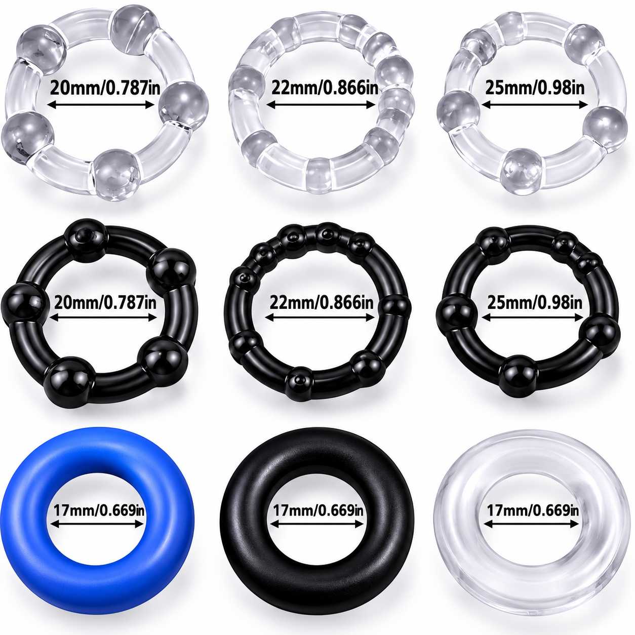 9 pc cock ring