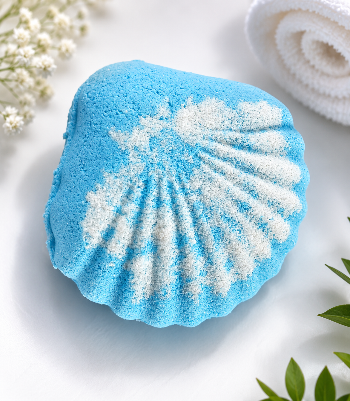 KIDS SEA SHELL SHAPE BATH BOMB + TOY INSIDE